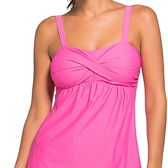 Women's 2pcs Swing Tankini Top Swimsuit Swimdress - Picture 7 of 7